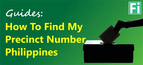 how to find precinct number philippines